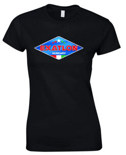 Alternative view of Exatlon Hungary fekete női és férfi póló