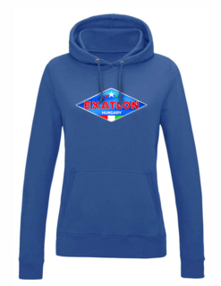 Alternative view of Exatlon Hungary kék női és férfi kapucnis pulóver