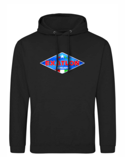 Exatlon Hungary fekete női és férfi kapucnis pulóver